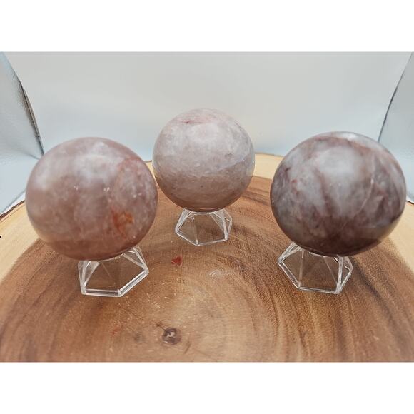Fire Quartz Crystal Sphere 55-60mm W/stand 1 Each - Picture 11 of 13